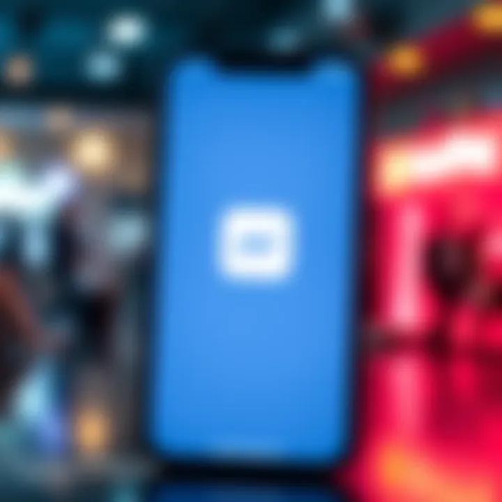 A smartphone screen showing an app interface without the marketplace icon