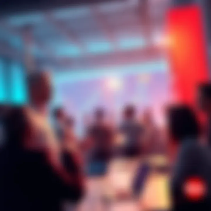 People engaging in a discussion about trading strategies and current events