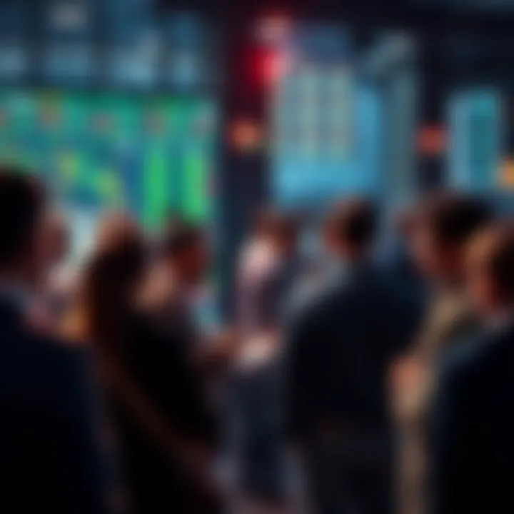 Discussion on Trading Strategies People engaging in a discussion about trading strategies and events, sharing ideas and tips in a forum setting.