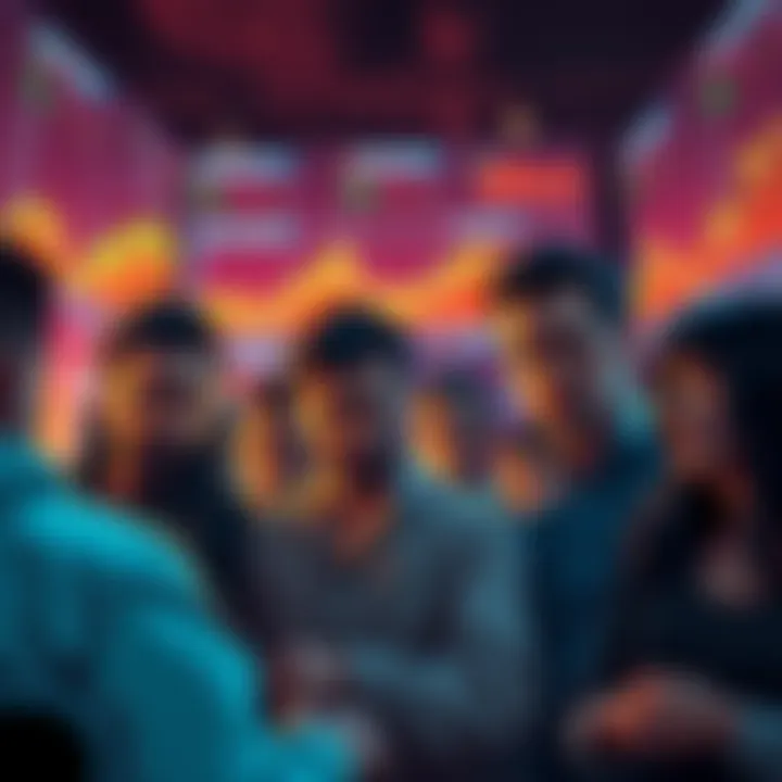 Disillusioned Investors with Cryptocurrency A group of frustrated people looking at falling cryptocurrency charts on screens, symbolizing disappointment in digital currencies.