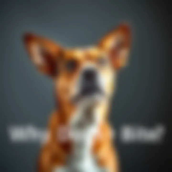 A dog with a tense posture and raised ears, showing signs of anxiety or fear, illustrating potential biting behavior