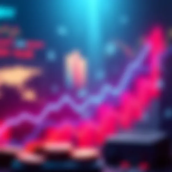 Graph showing a rising trend in DOGE supply with investment symbols