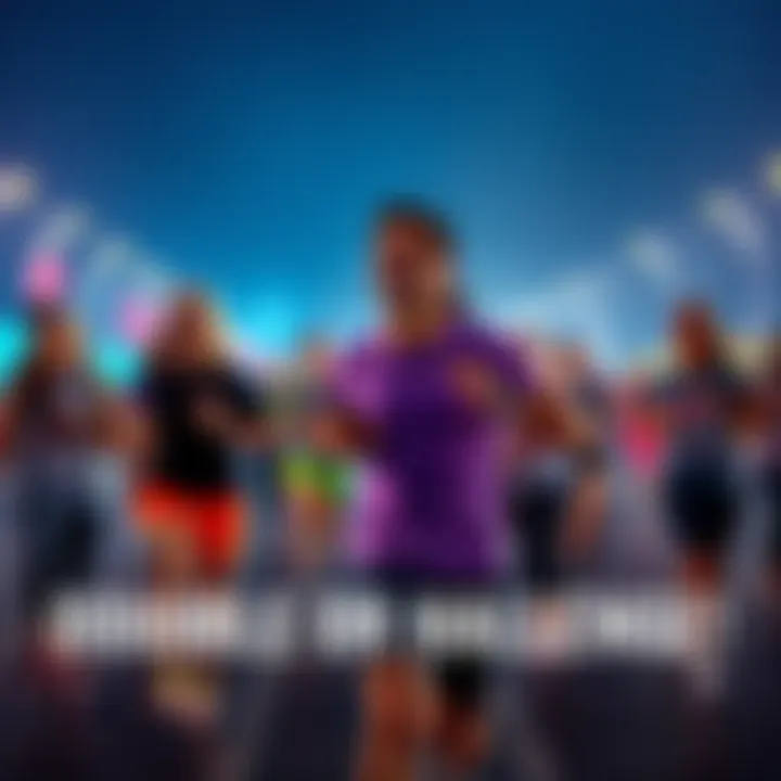 Participants in the Double or Nothing Challenge People participating in a walking challenge, showing enthusiasm while tracking their steps with fitness apps and sharing their progress online.