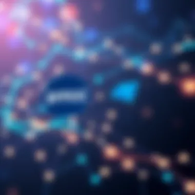 Illustration showing the DTCC logo and the Stellar logo connected with digital lines, symbolizing the partnership in finance.