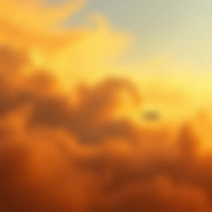 A view of dark dust clouds floating in the air, indicating a potential dust attack.