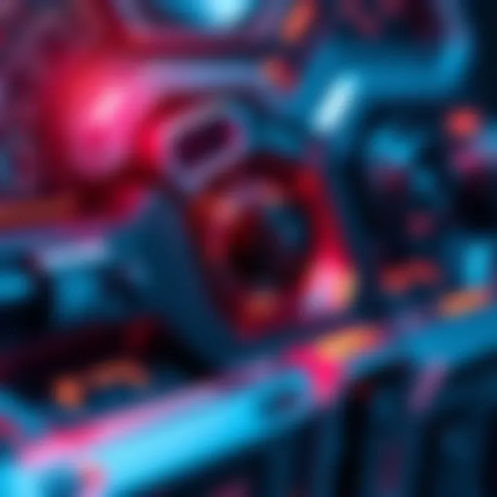 A close-up view of a futuristic device representing the Healing lock in E2 technology, showcasing its sleek design and advanced features.
