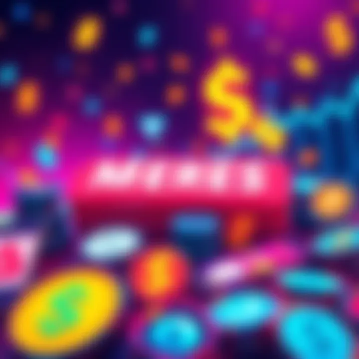 A graphic showing various apps and exchanges where people can earn interest on USDC and USDT, featuring dollar signs and digital currency symbols.