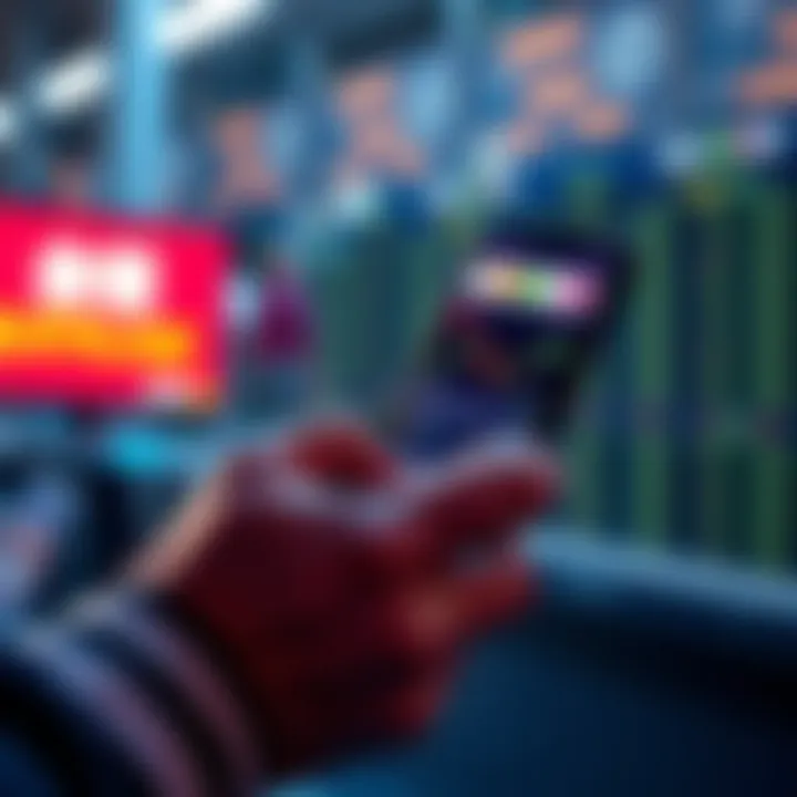 A person using a smartphone to trade cryptocurrencies like Ethereum and stablecoins on a user-friendly exchange platform