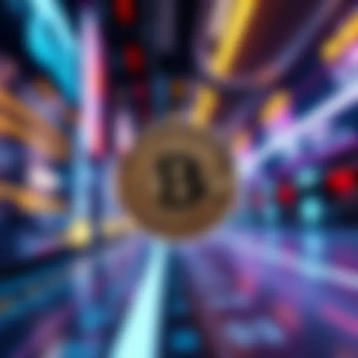 Efficient Bitcoin Transactions A digital representation of Bitcoin transfers, illustrating speed and efficiency in cryptocurrency transactions.