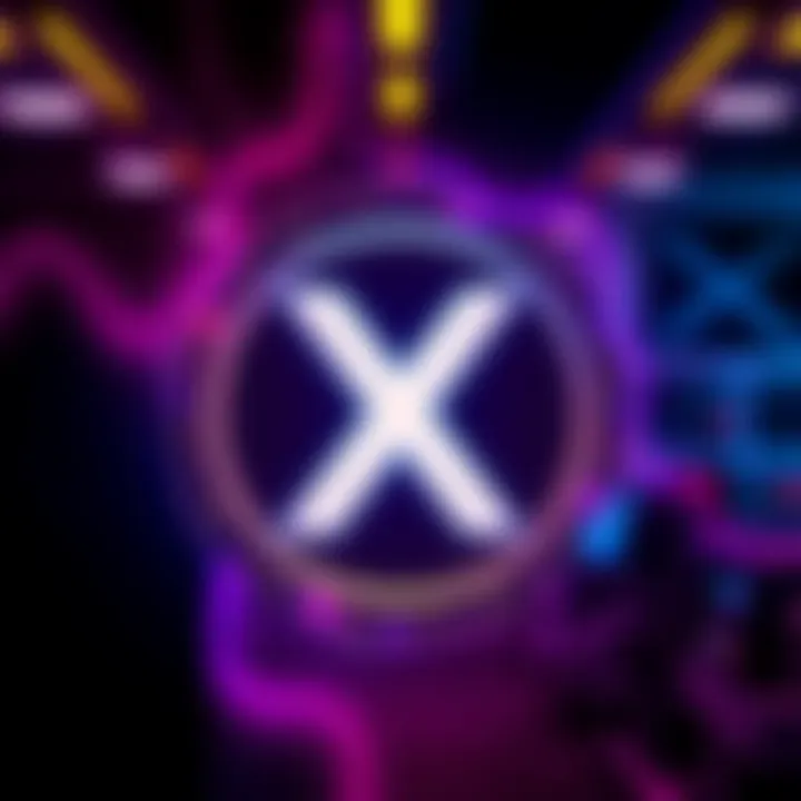 A graphic representation of Elon Musk's X Money logo featuring modern design elements and vibrant colors, symbolizing the launch of a new financial service.