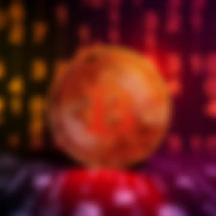 A visual representation of a Bitcoin logo with a faded effect, highlighting its lack of real-world value, surrounded by digital numbers.