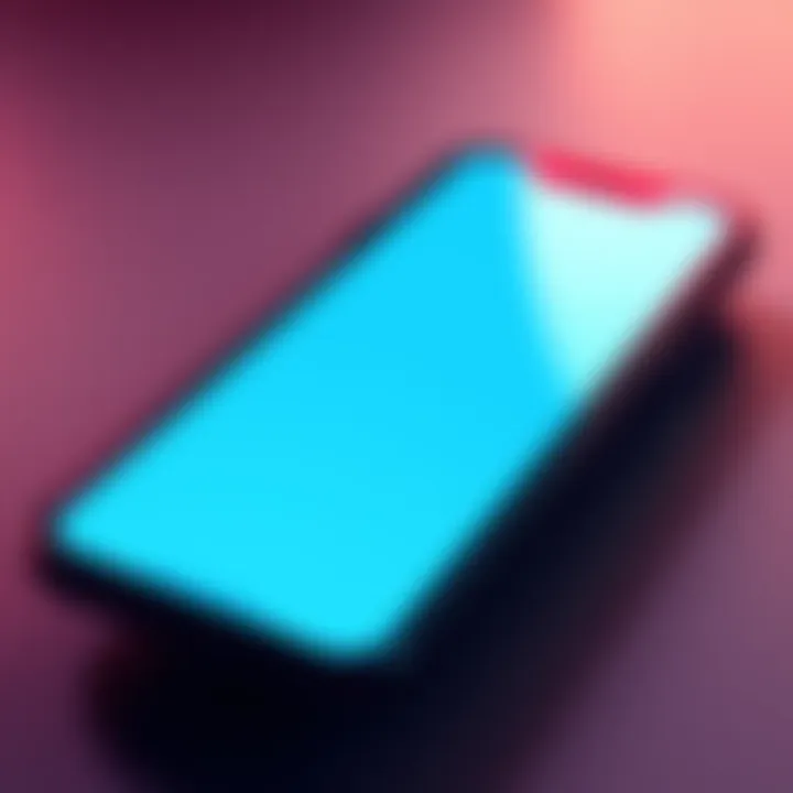 A smartphone displaying an empty Bluewallet interface, indicating no funds after seed phrase import.