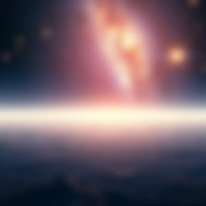 A vast, empty space symbolizing nothingness before humanity, with stars twinkling in the distance.