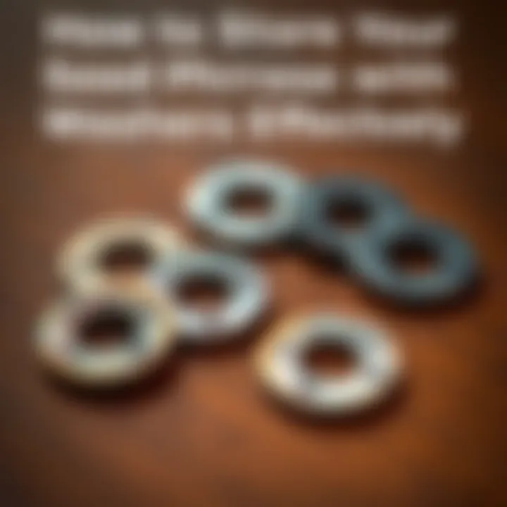 Engraved washers for seed phrase storage A set of washers engraved with a 24-word seed phrase, laid out on a wooden surface, showcasing secure storage options.