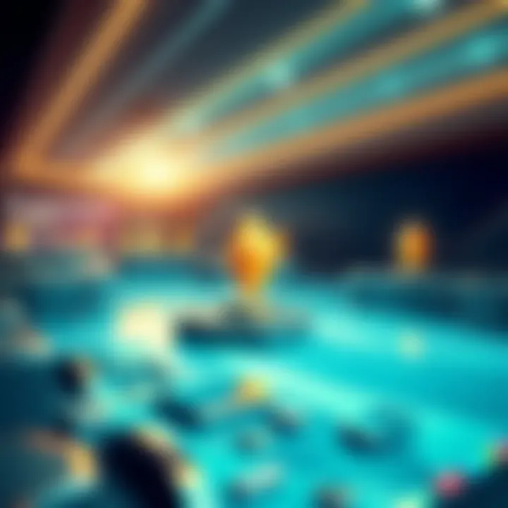 ETH Staking Pools Overview Conceptual illustration of ETH staking pools with rewards