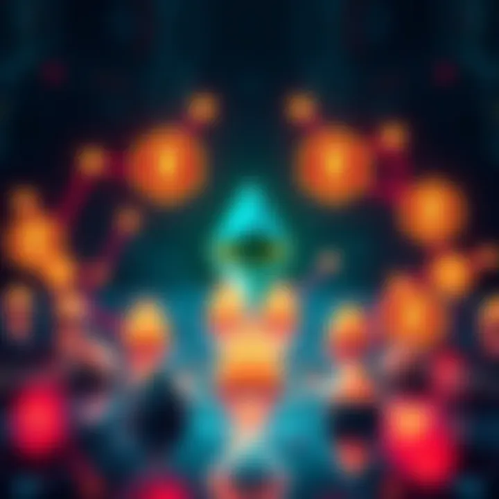 A visual representation of Ethereum's role in funding AI projects, featuring AI symbols and Ethereum logos.