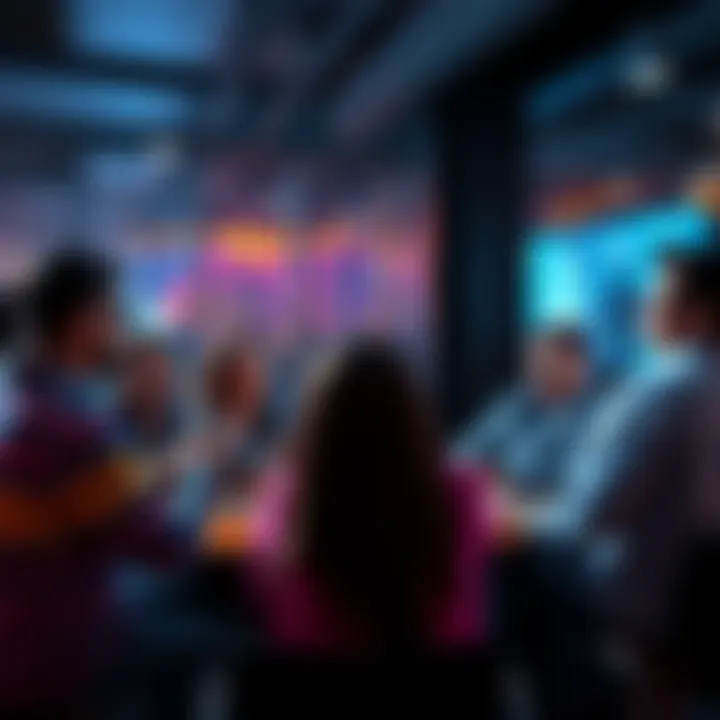 A group of people engaging in a lively discussion about Ethereum, sharing news and insights in a community setting.