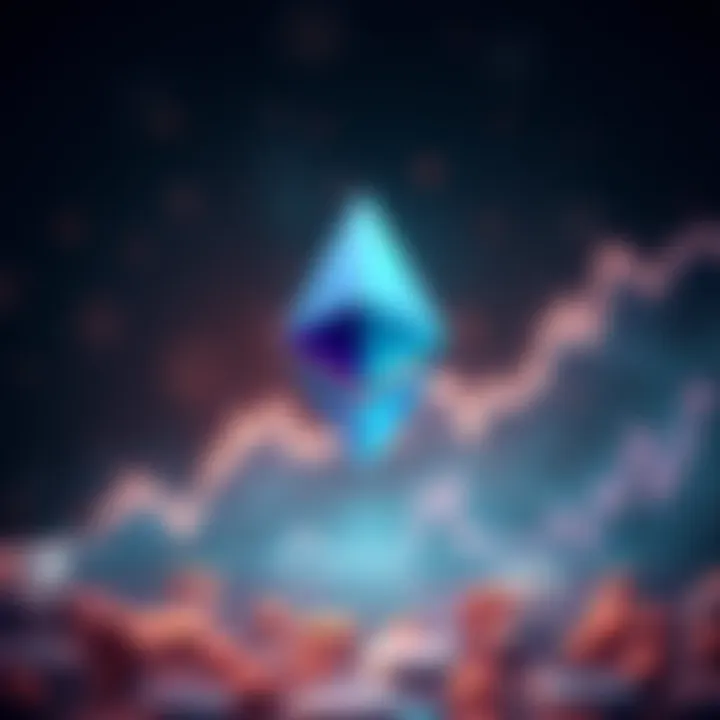 A graphic showing the Ethereum logo and a rising price trend line, symbolizing Tom Lee's $22,000 prediction.