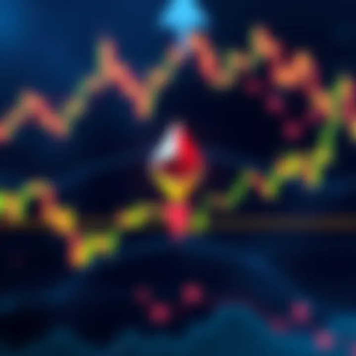A graph showing Ethereum's price movement with upward trends indicated, symbolizing potential for future price increase.