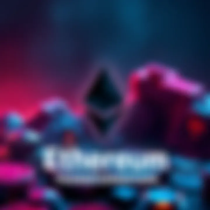 A graphic showing Ethereum's evolution from high gas fees to deflationary traits with staking opportunities.