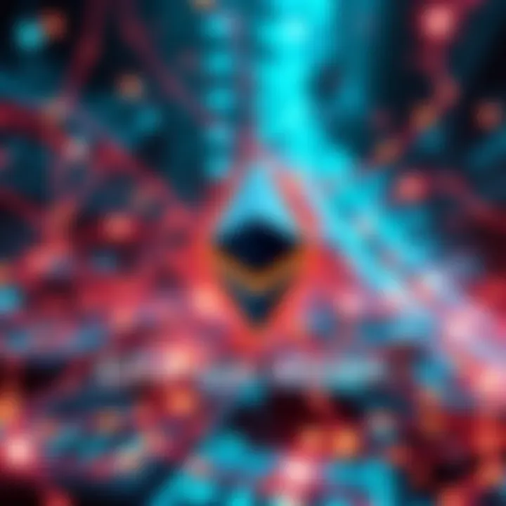 Graphic representation of Ethereum Fusaka upgrade with digital network and performance boost elements