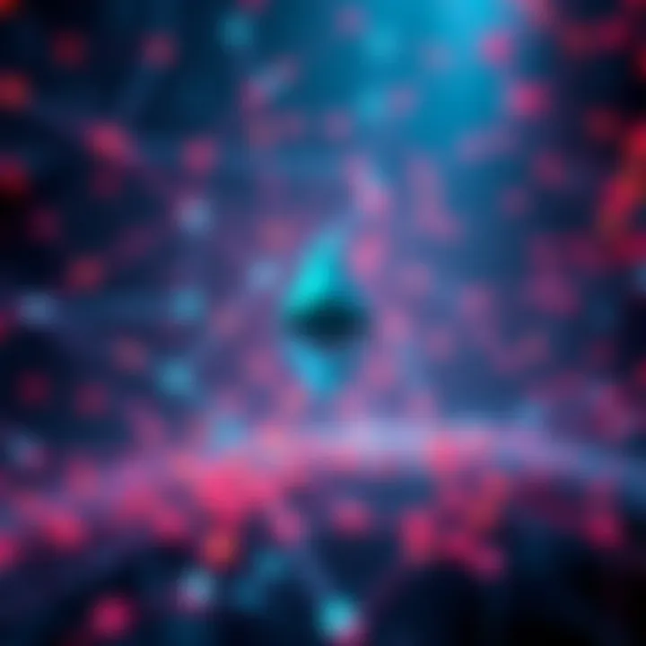 Ethereum Fusaka Upgrade A visual representation of the Ethereum Fusaka upgrade process on the Sepolia testnet, showcasing a digital network with nodes connecting.