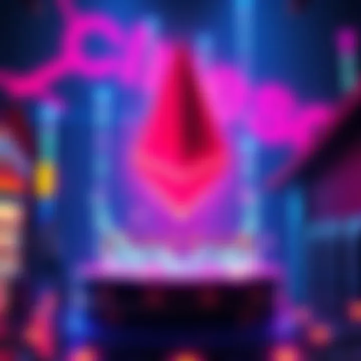 Ethereum Glamsterdam Upgrade A digital representation of Ethereum's Glamsterdam upgrade showing increased speed and reduced fees, with visual elements symbolizing scalability and decentralization.