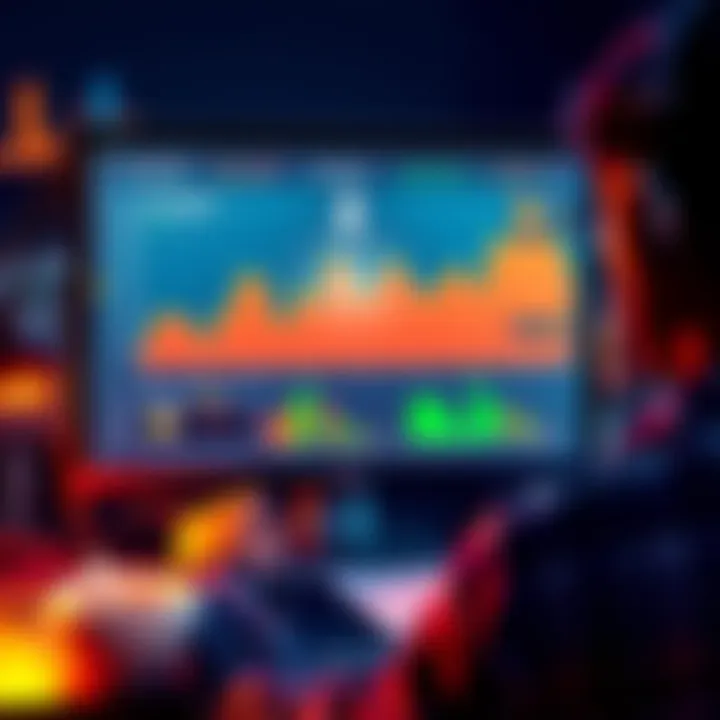 Ethereum Investment Journey A person looking at a computer screen displaying Ethereum's price chart, with a notebook and a coffee cup nearby, indicating their journey in crypto investing.