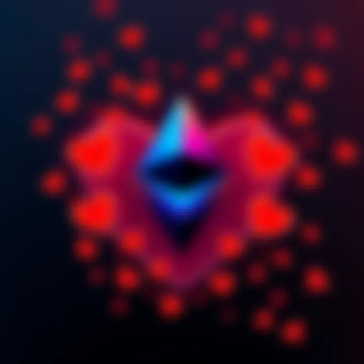 Ethereum Logo with Heart A colorful Ethereum logo surrounded by heart symbols, representing the community's love for Ethereum in 2026