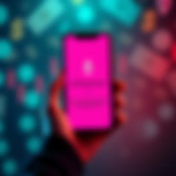 A person holding a phone displaying a message about selling Ethereum Pre-Sale addresses, with money symbols in the background