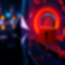 Ethereum logo next to a padlock symbol, representing security in finance