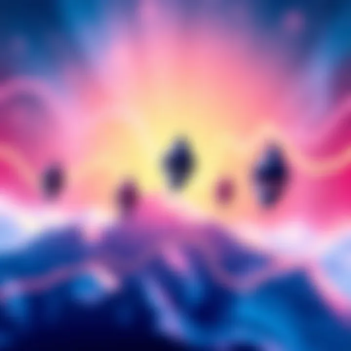 Illustration showing a graph with downward trends and Ethereum symbols, indicating short positions in the market.