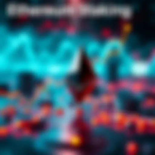 A graph showing Ethereum staking reaching 30% of total supply, symbolizing increased interest in cryptocurrency.