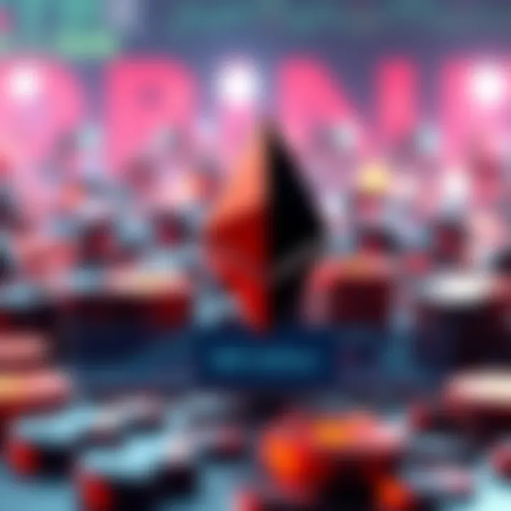 Visual representation of Ethereum staking with a chart showing 39 million ETH locked and a displayed value of over $90 billion.