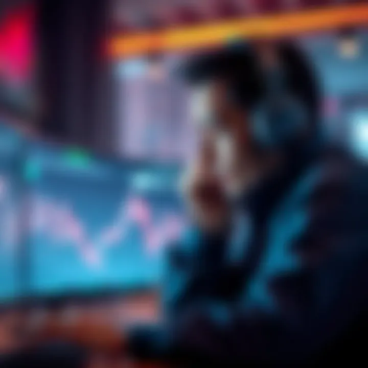 A distressed Ethereum trader looking at a computer screen showing significant losses in a DeFi swap