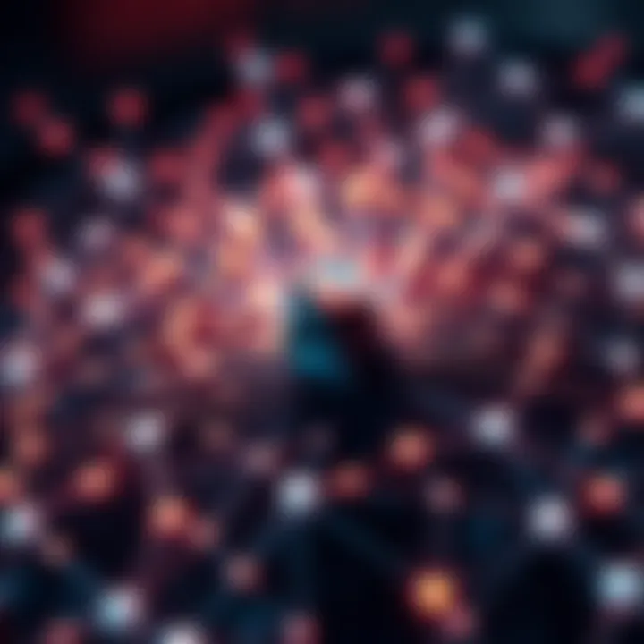 A visual representation of Ethereum with numerous validators connected in a decentralized network, symbolizing security and resilience.