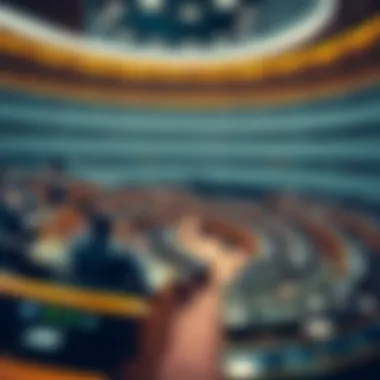 European Parliament in session Members of the European Parliament discussing new political dynamics influenced by Trump policies