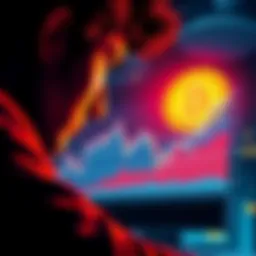 A person looking at a chart showing the ups and downs of BCH with a concerned expression, symbolizing the risks and rewards of investing in BCH.