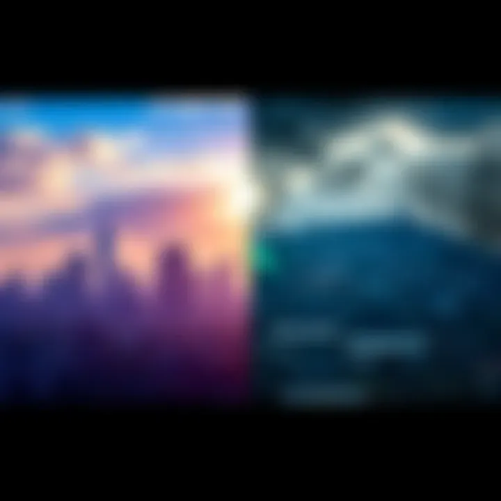 A split image showing a bright, hopeful city skyline on one side and a gloomy, struggling neighborhood on the other side, symbolizing the contrast between hopes and challenges in 2026.