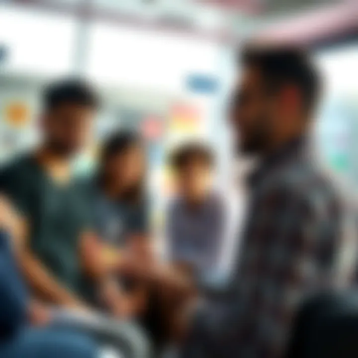 Explaining Crypto Basics A person explaining cryptocurrency concepts like Bitcoin and blockchain to a group of beginners in a casual setting.