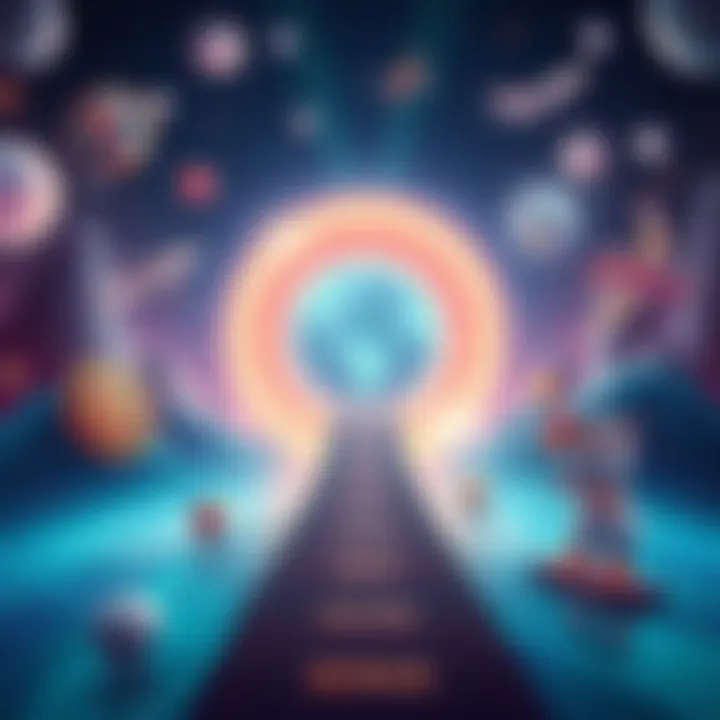 A visually captivating graphic that illustrates the concept of bonuses within the Explorer Club, showcasing a pathway of accumulated days leading to benefits, surrounded by symbols of exploration and rewards.