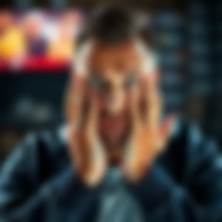 Expressing Surprise A person with a surprised expression, holding their hands to their face, conveying strong emotion linked to unexpected events.