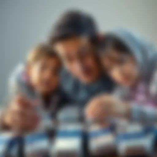 A family looking at silver bars with a worried expression, discussing missed selling opportunities in the market.