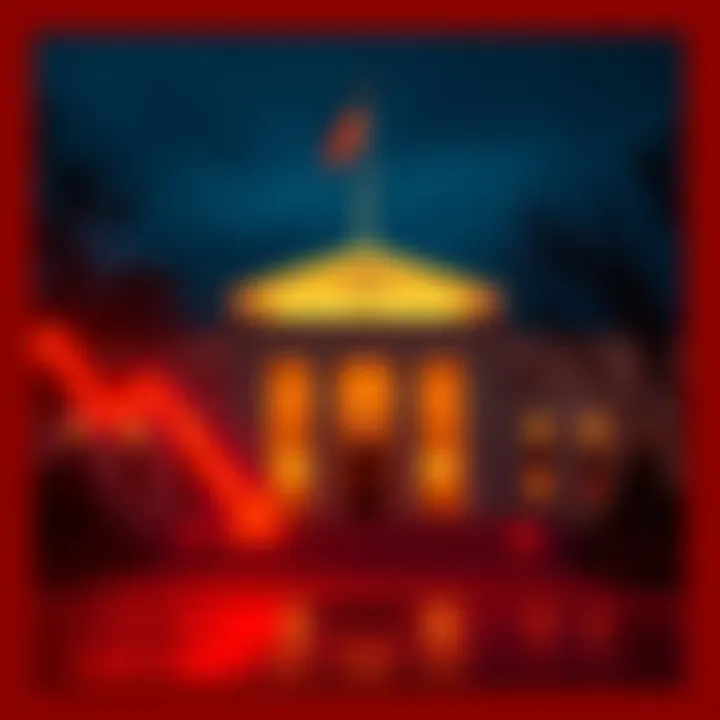 A representation of the Federal Reserve's decision to cut interest rates, showing a graph with a downward trend and an image of the Federal Reserve building in the background.