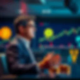 A Fidelity strategist presenting a bold Bitcoin price forecast in a conference setting, with charts showing rising trends and market data behind them.