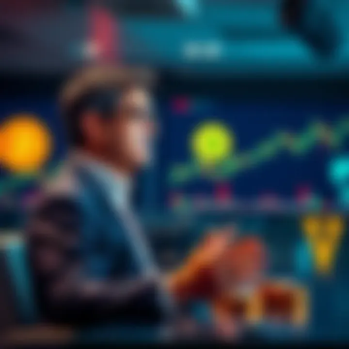Fidelity Strategist Discussing Bitcoin A Fidelity strategist presenting a bold Bitcoin price forecast in a conference setting, with charts showing rising trends and market data behind them.