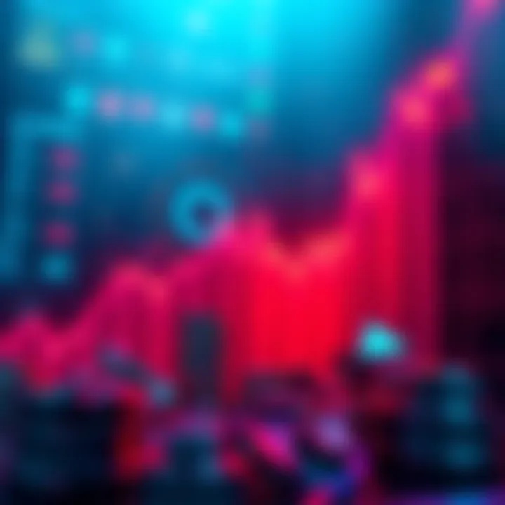 A graph showing a sharp drop from high profits to significant losses, representing a financial downturn.