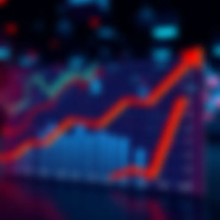 A graph showing a downward trend in financial gains, illustrating a drop from profits to losses with dollar signs and arrows.