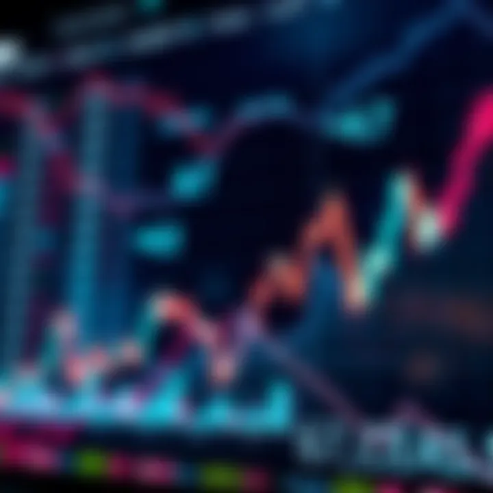 A stock market chart displaying fluctuating prices and a rising trend line, symbolizing market recovery.