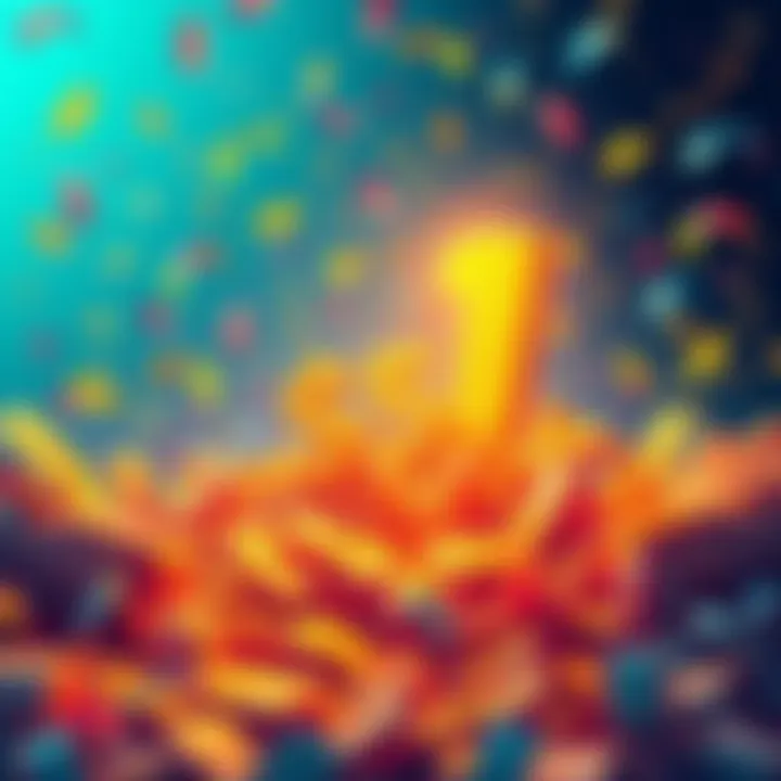 Celebratory financial milestone A vibrant illustration depicting a celebratory scene with money and confetti, symbolizing reaching a financial goal